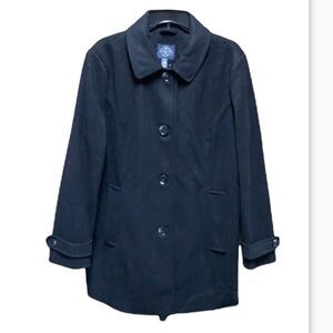 St John’s Bay Black Wool Coat Size XXL